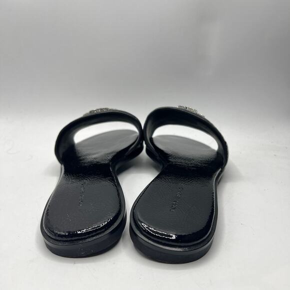 Tory Burch Everly Slide Sandals Perfect Black/Crystal Size 8 NEW - Picture 7 of 8